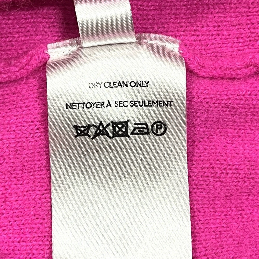 Pilcro Anthropologie Alani 100% Cashmere Mock-Neck Sweater Size M Bright Pink - Picture 9 of 10